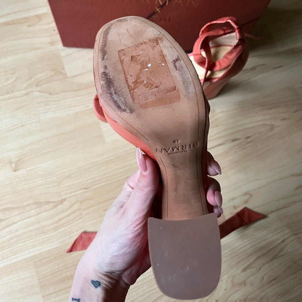 ALEXANDRE BIRMAN| CLARITA CURVE BELEAF 120 LEATHER PLATFORM SANDAL - Picture 7 of 10
